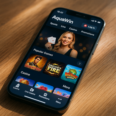 AquaWin Casino Mobile Ansicht - Responsive Design für iPhone und Android